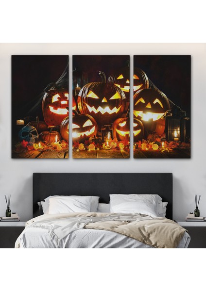 Cadılar Bayramı Korkunç Kabak Kanvas Dekoratif Duvar TABLOSU-5203 modelleri