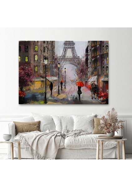 Eyfel Manzarası Yağlıboya Görünüm Dekoratif Kanvas Duvar TABLOSU-3545 fiyatları
