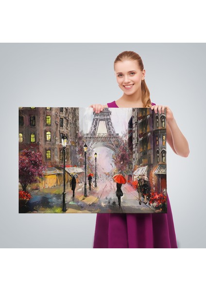 Eyfel Manzarası Yağlıboya Görünüm Dekoratif Kanvas Duvar TABLOSU-3545 fırsatları