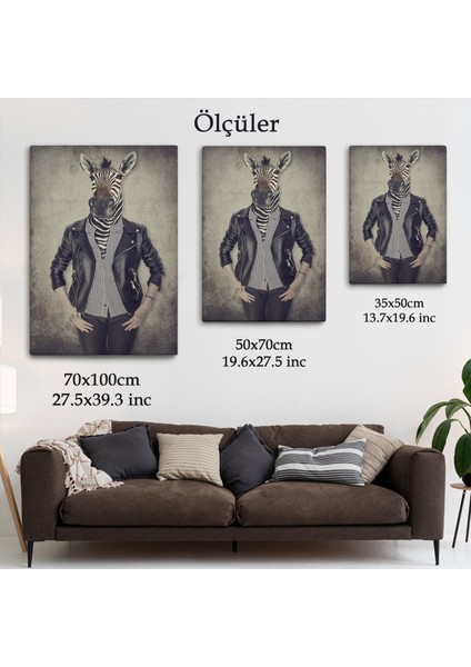 Zebra Kafalı Insan Kanvas TABLO-4982 indirimleri