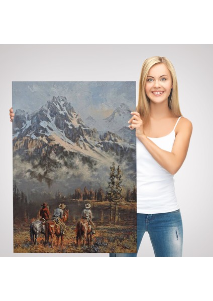 Amerikalı Kovboylar Dekoratif Duvar TABLOSU-6149 modelleri