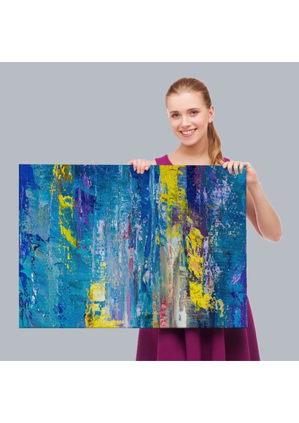 Soyut Yağlıboya Görünüm Dekoratif Kanvas Duvar TABLOSU-3717 fırsatları