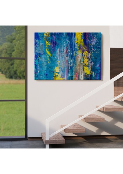 Soyut Yağlıboya Görünüm Dekoratif Kanvas Duvar TABLOSU-3717 indirimleri