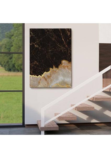 Mermer Desenli Dekoratif Kanvas TABLO-5176 fırsatları