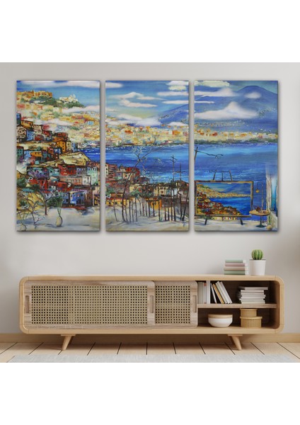 Napoli Manzaralı Yağlıboya Görünüm Dekoratif Kanvas Duvar TABLOSU-3503 modelleri