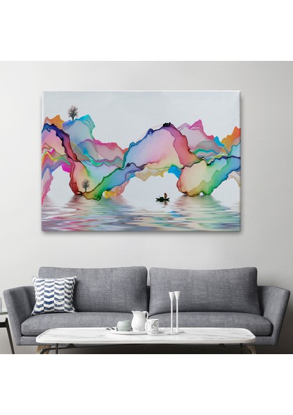 Soyut Mürekkep Sanatı Dekoratif Kanvas Duvar TABLOSU-3680 fiyatları