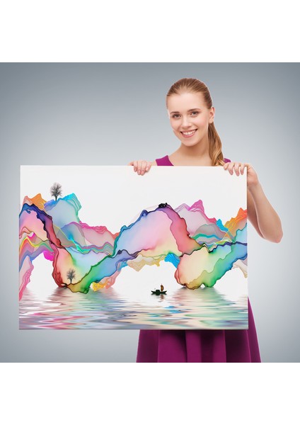 Soyut Mürekkep Sanatı Dekoratif Kanvas Duvar TABLOSU-3680 fırsatları