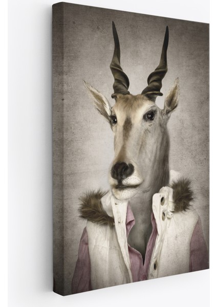 Keçi Kafalı Insan Kanvas TABLO-4986