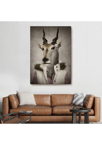 Keçi Kafalı Insan Kanvas TABLO-4986 fiyatları