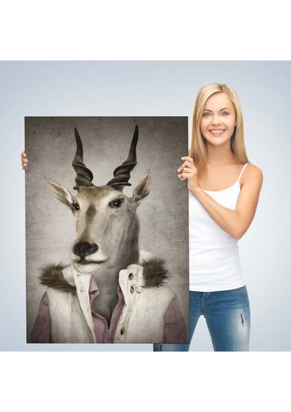 Keçi Kafalı Insan Kanvas TABLO-4986 modelleri