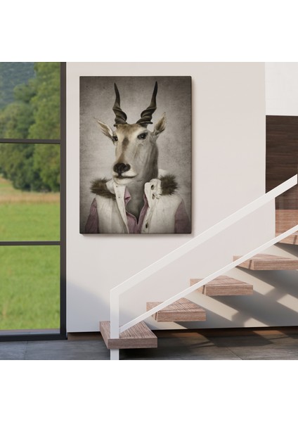 Keçi Kafalı Insan Kanvas TABLO-4986 fırsatları