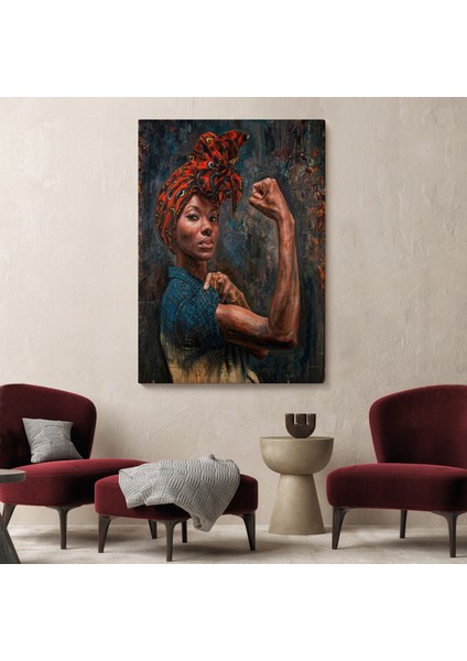 Güçlü Siyah Kadın, Hippi Tarzı Kızlar Güç Feminist Kanvas TABLO-5273 fiyatları