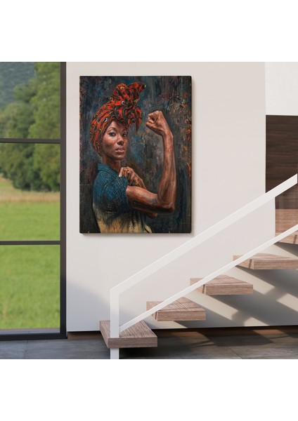 Güçlü Siyah Kadın, Hippi Tarzı Kızlar Güç Feminist Kanvas TABLO-5273 fırsatları
