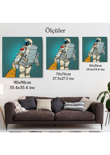 Uzaya Giden Astronot Kanvas TABLO-5073 indirimleri