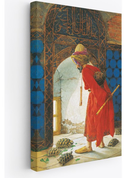 Osman Hamdi Bey'in Kaplunbağa Terbiyecisi Isimli Eseri Kanvas TABLO-5129