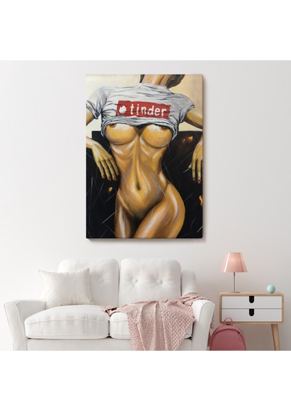 Kadın Yağlıboya Görünümlü Kanvas TABLO-5119 fiyatları