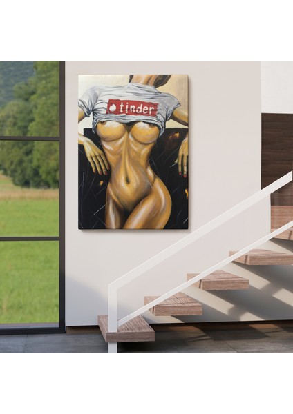 Kadın Yağlıboya Görünümlü Kanvas TABLO-5119 fırsatları