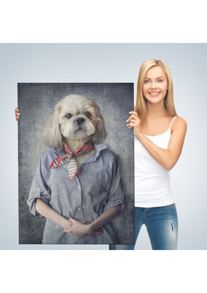 Köpek Kafalı Insan Kanvas TABLO-4998 modelleri