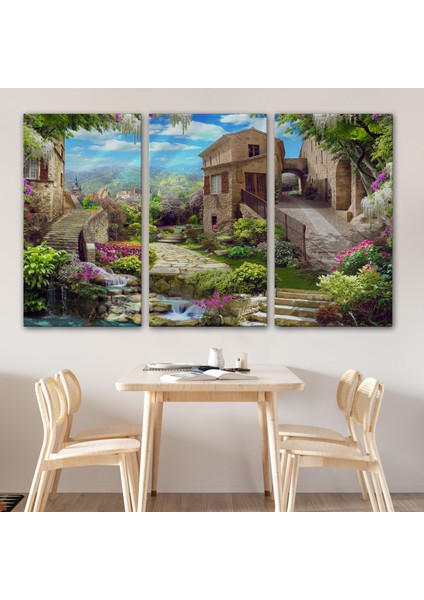 Avrupa Ev Manzarası Dekoratif Kanvas Duvar TABLOSU-3734 modelleri