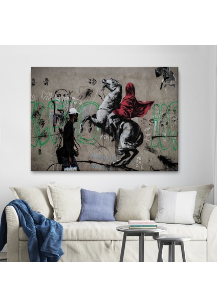 Banksy Napolyon Geçişi Alpler Kanvas TABLOSU-5094