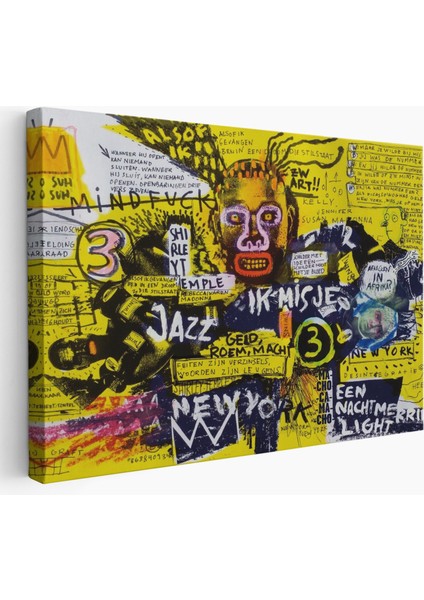 Jean Michel Basquiat Şehir Sanatı Kanvas TABLO-5095