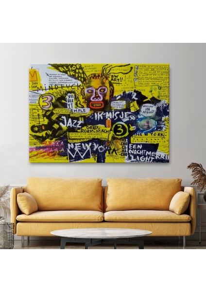 Jean Michel Basquiat Şehir Sanatı Kanvas TABLO-5095 fiyatları