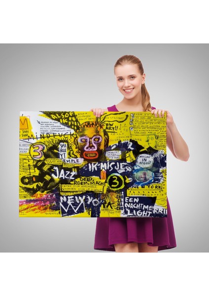 Jean Michel Basquiat Şehir Sanatı Kanvas TABLO-5095 fırsatları