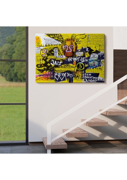 Jean Michel Basquiat Şehir Sanatı Kanvas TABLO-5095 indirimleri