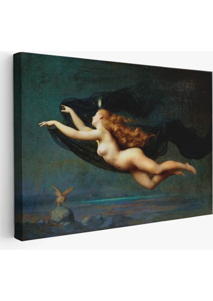 La Nuit By Auguste Raynaud Kanvas Duvar Sanatı Tablo, Klasik SANAT-5406