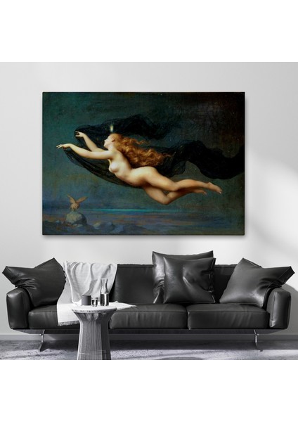 La Nuit By Auguste Raynaud Kanvas Duvar Sanatı Tablo, Klasik SANAT-5406