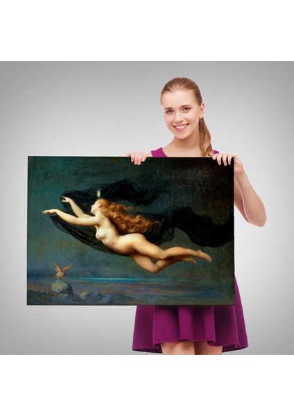La Nuit By Auguste Raynaud Kanvas Duvar Sanatı Tablo, Klasik SANAT-5406