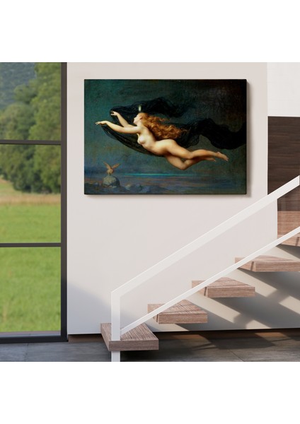 La Nuit By Auguste Raynaud Kanvas Duvar Sanatı Tablo, Klasik SANAT-5406