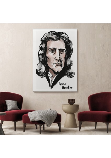 Isaac Newton Dekoratif Kanvas TABLO-5914 fiyatları