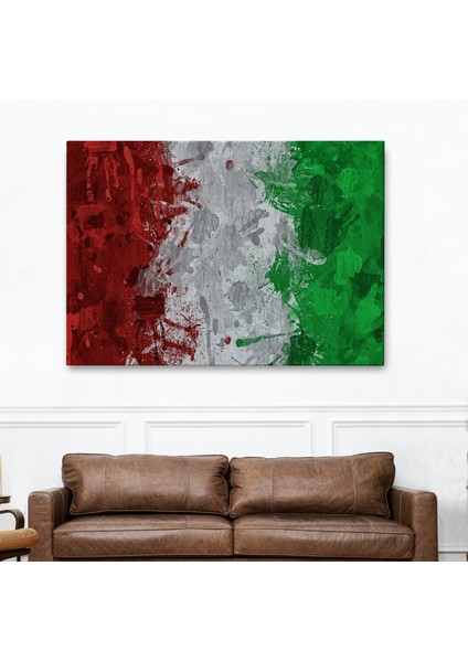 Italya Bayrağı Kanvas Duvar Tablo, Ev ve Ofis Dekoru, Spor Kulübü, Bar DEKORU-5402 fiyatları