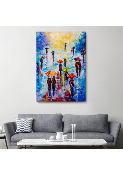 Renkli Şemsiyeli Insanlar TABLOSU-5923 fiyatları