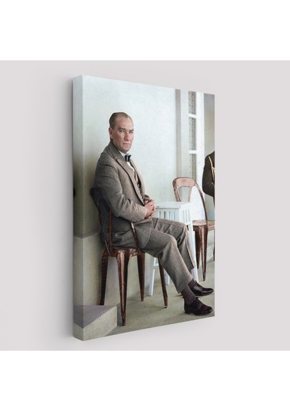 Mustafa Kemal Atatürk'ün Sandalyede Oturan Tablosu -6034