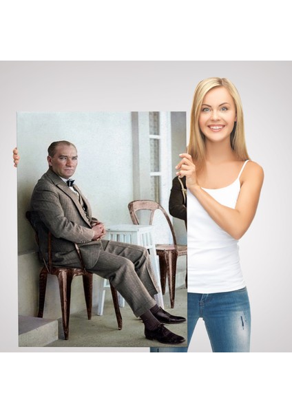 Mustafa Kemal Atatürk'ün Sandalyede Oturan Tablosu -6034 modelleri