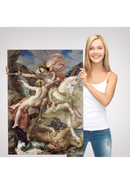 Joseph Paul 'un Ruggiero ve Angelica Tasviri Duvar TABLOSU-6218 modelleri