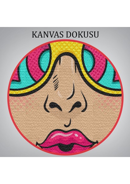 Retro Çizgi Roman Kadını Dekoratif Kanvas Duvar TABLOSU-5837 indirimleri