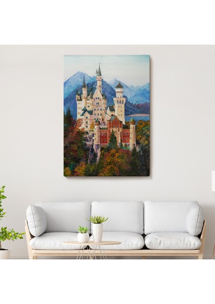 Bavyera Almanya Neuschwanstein Kalesi Kanvas TABLO-5980 fiyatları