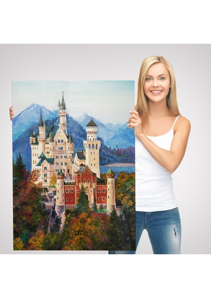 Bavyera Almanya Neuschwanstein Kalesi Kanvas TABLO-5980 modelleri