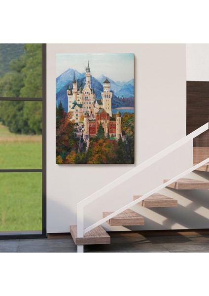 Bavyera Almanya Neuschwanstein Kalesi Kanvas TABLO-5980 fırsatları