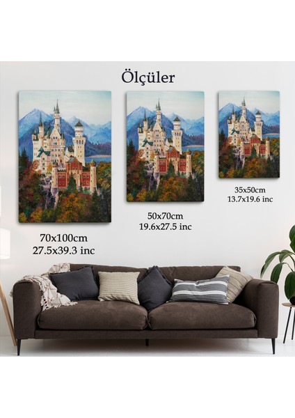 Bavyera Almanya Neuschwanstein Kalesi Kanvas TABLO-5980 indirimleri