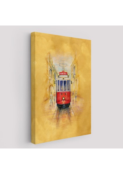 Istiklal Caddesi ve Tarihi Tranvay Duvar TABLOSU-5987