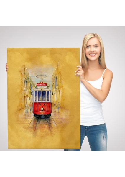Istiklal Caddesi ve Tarihi Tranvay Duvar TABLOSU-5987 modelleri