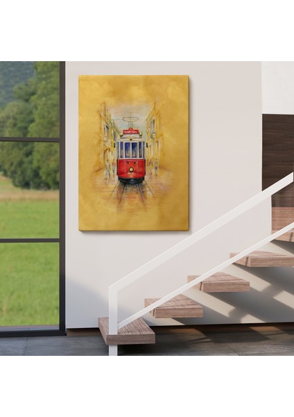 Istiklal Caddesi ve Tarihi Tranvay Duvar TABLOSU-5987 fırsatları