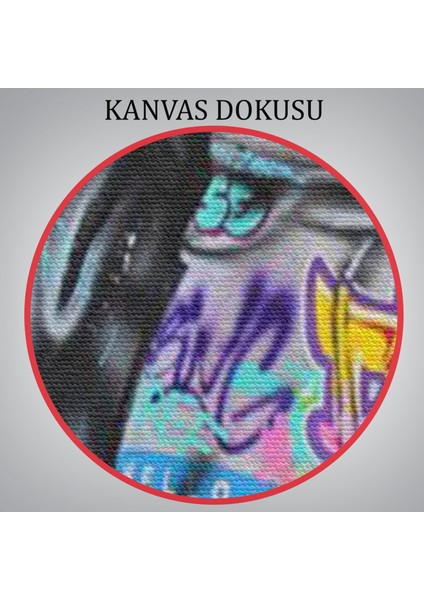 Boks Eldivenleri Kanvas Tablo, Renkli Banksy Sokak Graffiti Kanvas TABLO-5320