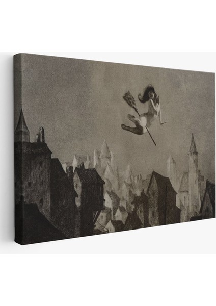 Amerikan Kabusları Tablo, Şabat Ayini, Cadı Uçuşu Kanvas Tablo, Wiccan Sihirli DEKOR-5374