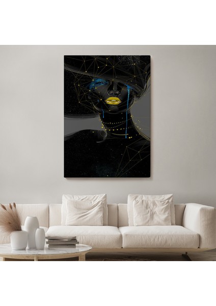Sürreal Siyah Kadın Dekoratif Duvar TABLOSU-6151 fiyatları