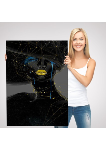 Sürreal Siyah Kadın Dekoratif Duvar TABLOSU-6151 modelleri